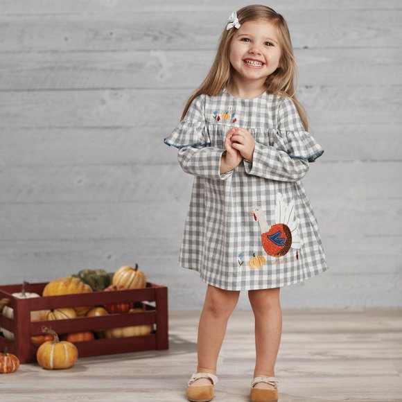 Mud Pie Other - Mud Pie Girl Thanksgiving Turkey Dress
